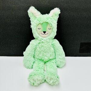 Slumberkins Pastel Mint Green Lynx Fox Soft Stuffed Animal Plush Toy 14”